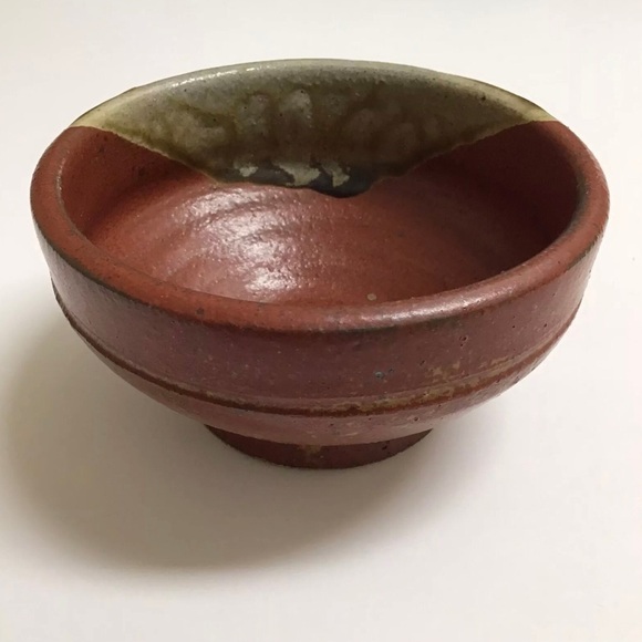 Japanese Studio Art Pottery SET OF 4 Tea Bowls Matcha Terra Cotta Brown Glaze - Picture 8 of 16